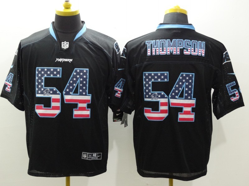 Men's Carolina Panthers Shaq Thompson #54 Black Jersey